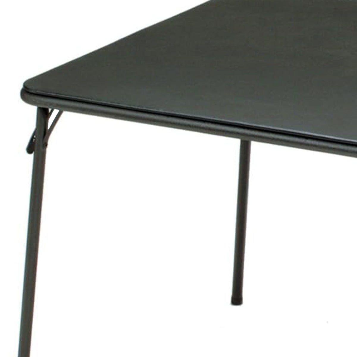 MECO Sudden Comfort 34"x34" Square Metal Folding Dining Card Table, Black (Used)