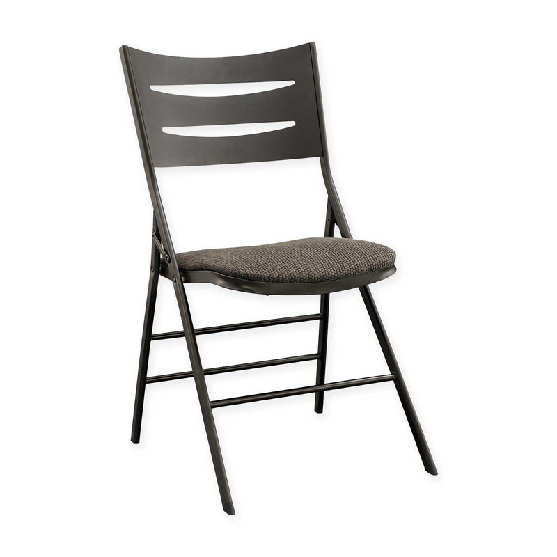 MECO Sudden Comfort Destiny 3 Slat Back Padded Folding Chair, Cinnabar(Set of 4)