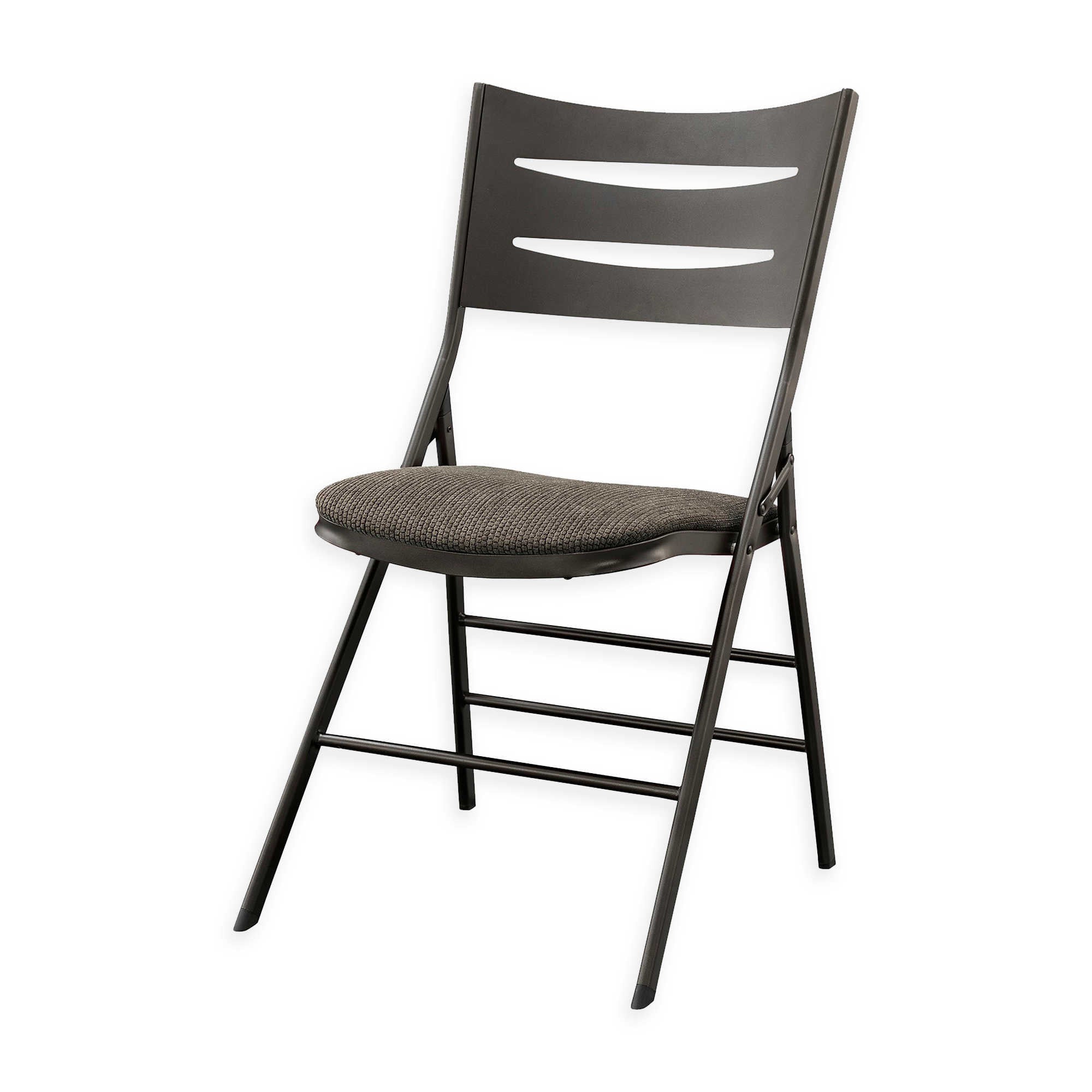 MECO Sudden Comfort Destiny 3 Slat Back Padded Folding Chair, Cinnabar(Set of 4) - VMInnovations
