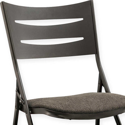 MECO Sudden Comfort Destiny 3 Slat Back Padded Folding Chair, Cinnabar(Set of 4) - VMInnovations