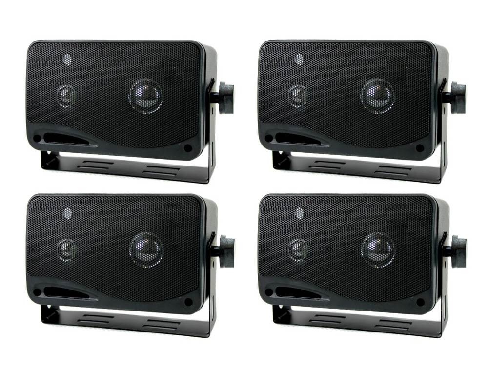 4) New PYRAMID 2022SX 3.25" 200w 3-Way Car Audio Mini Box Speakers System Inside - VMInnovations