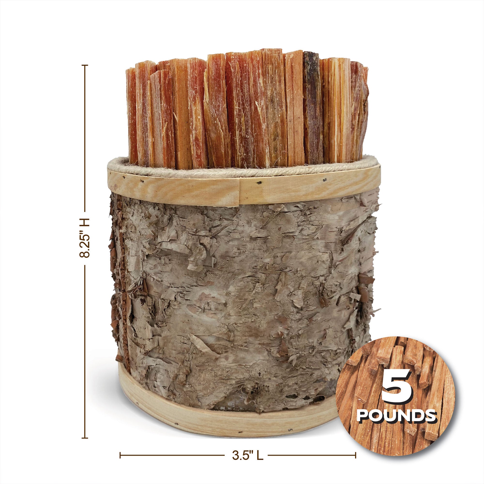 Better Wood Products All Natural Pine Wood Fatwood Firestarter, 5 Pound Box - VMInnovations