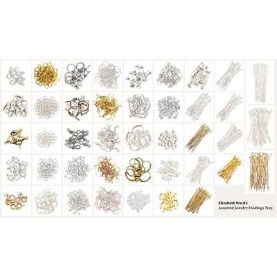 Bead Storage Solutions Elizabeth Ward Mixed Bead Tray with Jewelry Findings Tray - VMInnovations