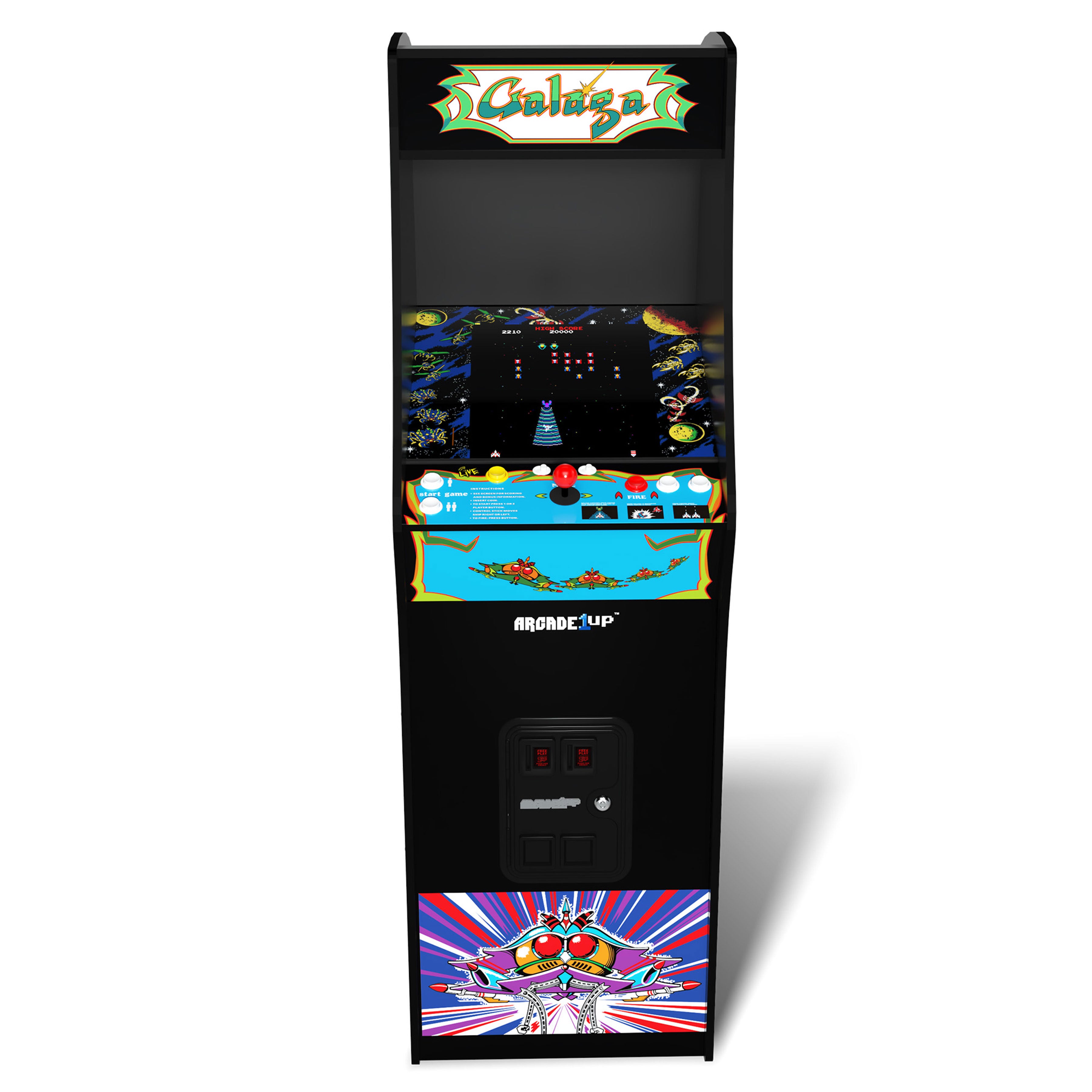 Arcade1Up GALAGA Deluxe 14 in 1 Arcade Game Machine 5-Foot Stand-Up Cabinet - VMInnovations