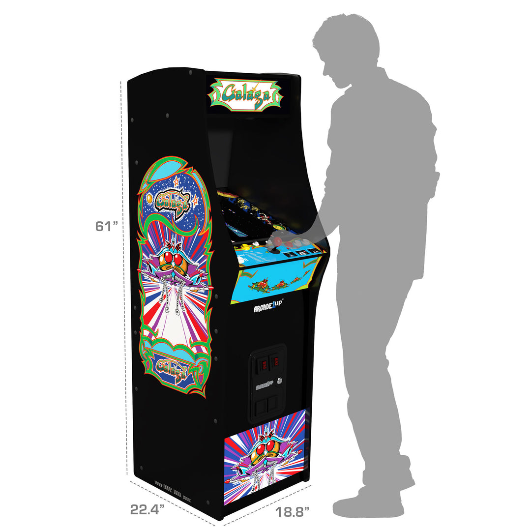 Arcade1Up GALAGA Deluxe 14 Games in 1, 5 Foot Stand-Up Arcade Machine (Open Box) - VMInnovations