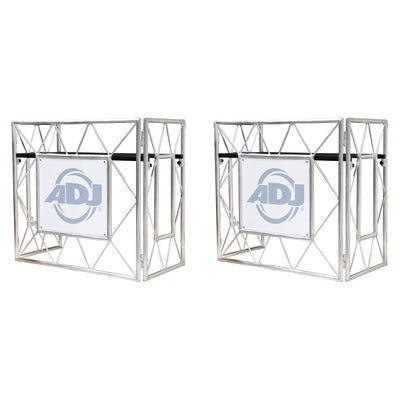 ADJ PRO EVENT TABLE II Foldable Aluminum Pro DJ Travel Music Stand (2 Pack)
