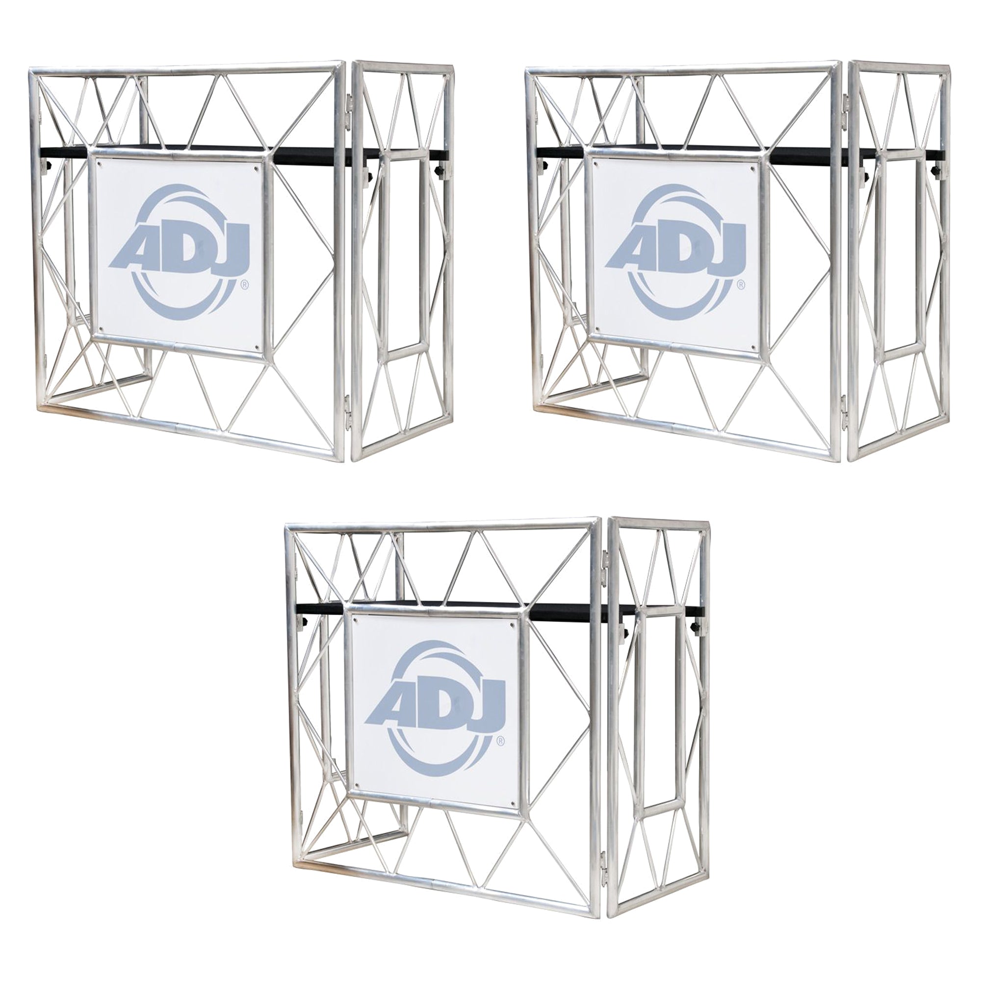 ADJ PRO EVENT TABLE II Foldable Aluminum Pro DJ Travel Music Stand (3 Pack) - VMInnovations
