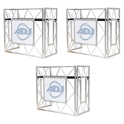 ADJ PRO EVENT TABLE II Foldable Aluminum Pro DJ Travel Music Stand (3 Pack) - VMInnovations