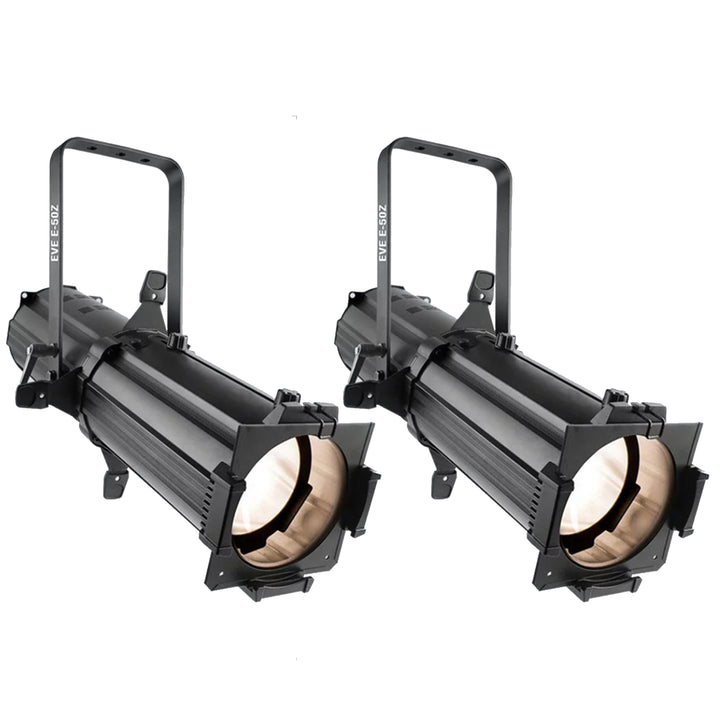 CHAUVET DJ LED Ellipsoidal Hard Edged or Warm White Spotlight, Black (2 Pack) - VMInnovations