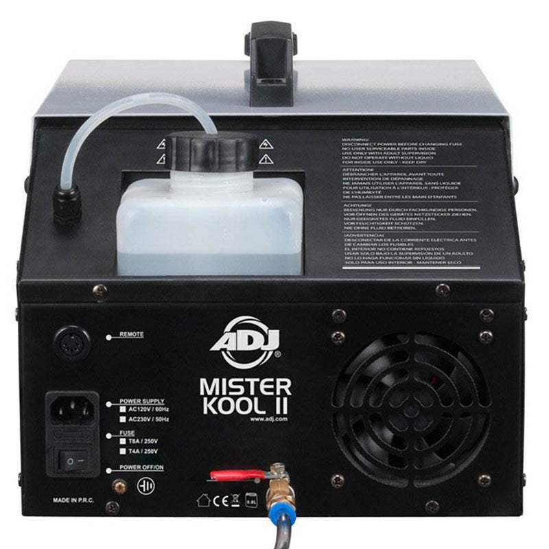 ADJ Low-Lying Water-Based Fog Machine w/Remote, Black/Silver & 4L Fog Liquid