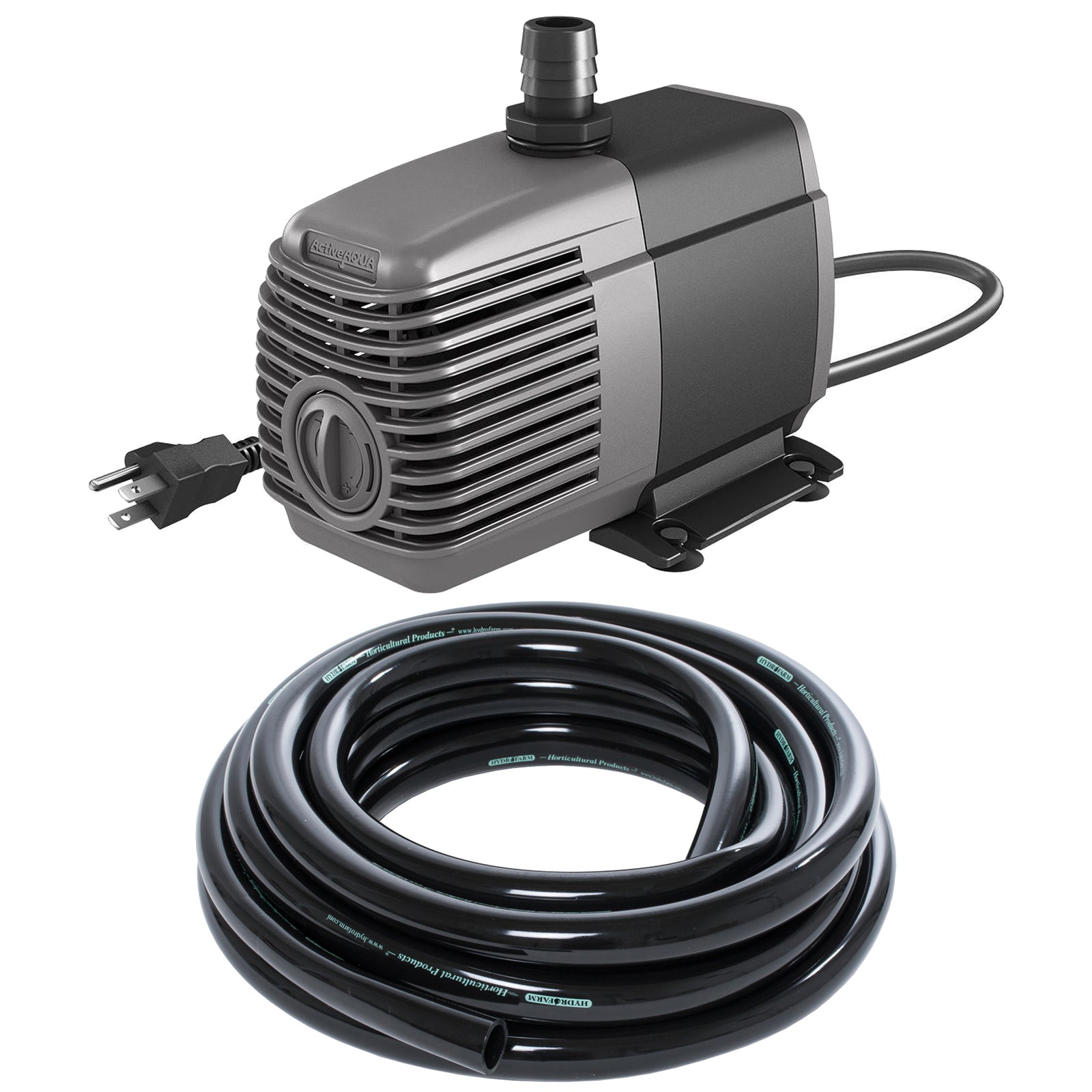 Active Aqua 550 GPH Submersible Water Pump and 25 Foot Vinyl Irrigation Tubing - VMInnovations