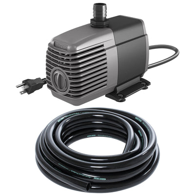 Active Aqua 550 GPH Submersible Water Pump and 25 Foot Vinyl Irrigation Tubing - VMInnovations