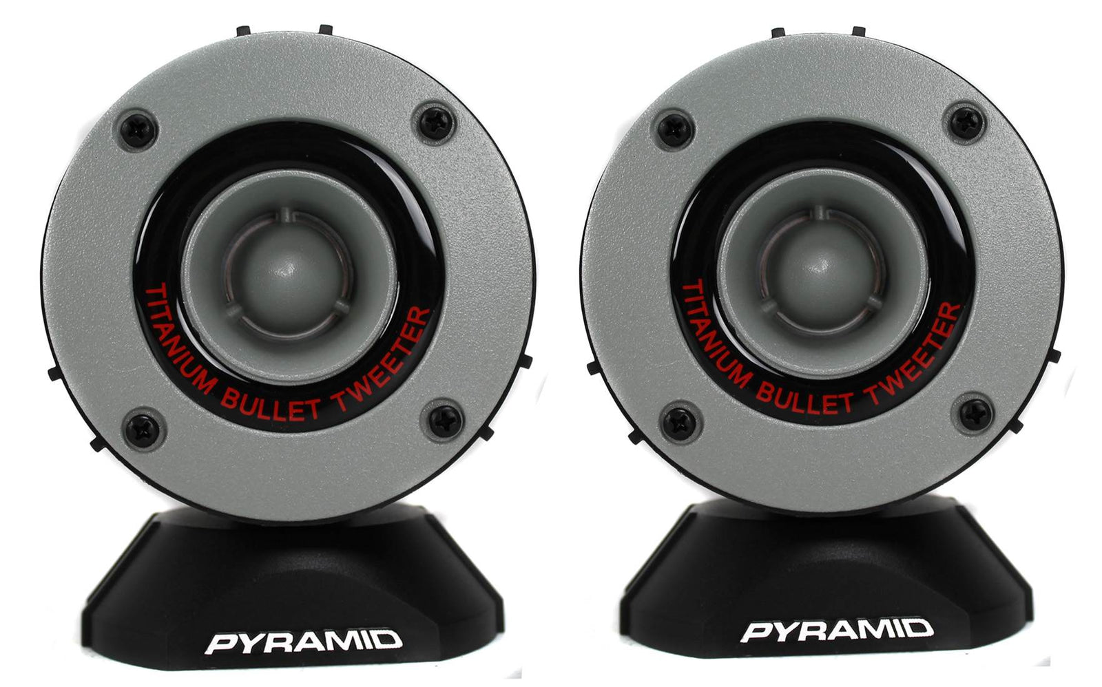 2) New Pyramid TW28 3.75" 300W Audio Horn Bullet Aluminum Tweeters (Open Box) - VMInnovations