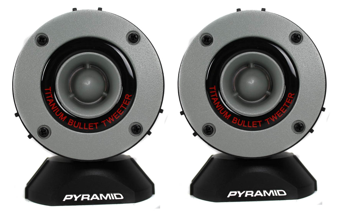 Pyramid TW28 3.75" 300W Super Car Audio Horn Bullet Aluminum Tweeters (Used)