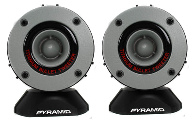 Pyramid TW28 3.75" 300W Super Car Audio Horn Bullet Aluminum Tweeters (Used) - VMInnovations
