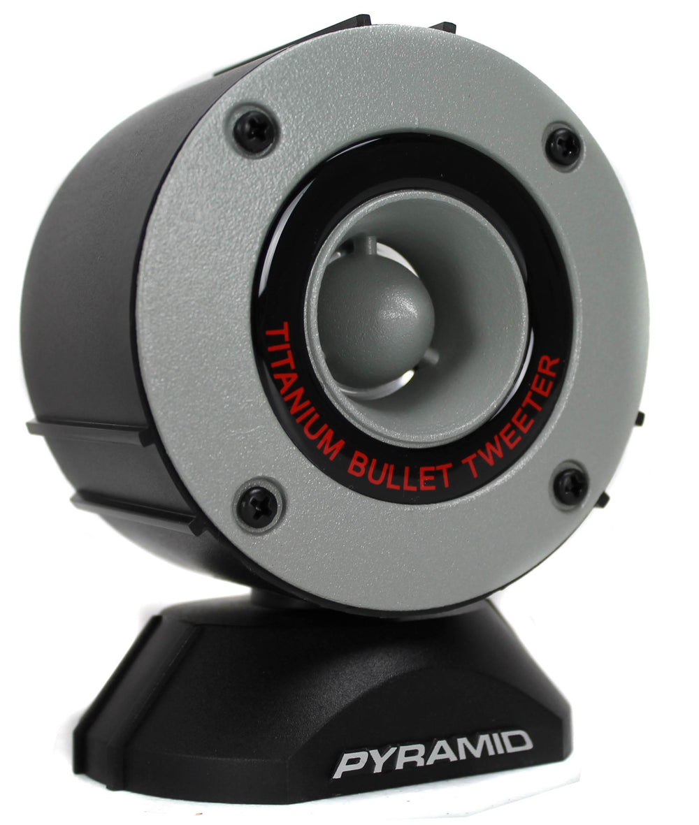 2) New Pyramid TW28 3.75" 300W Audio Horn Bullet Aluminum Tweeters (Open Box) - VMInnovations