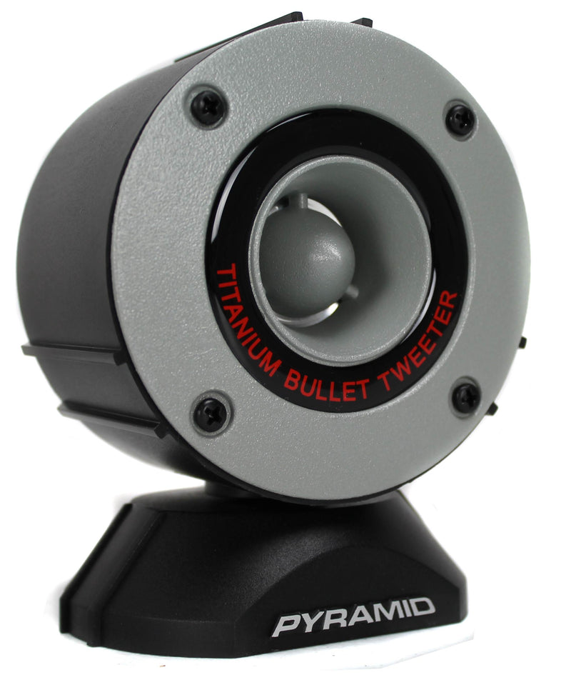 2) New Pyramid TW28 3.75" 300W Audio Horn Bullet Aluminum Tweeters (Open Box)