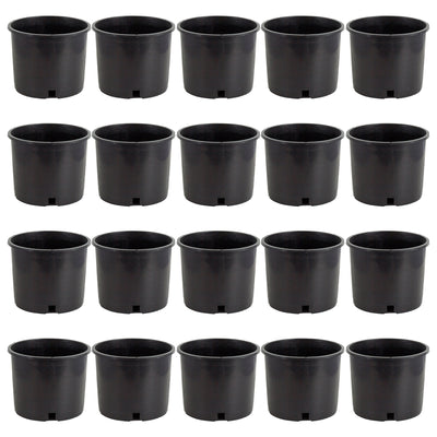 Pro Cal 5 Gal Premium Nursery Black Plastic Planter Garden Grow Pots (Set of 20) - VMInnovations