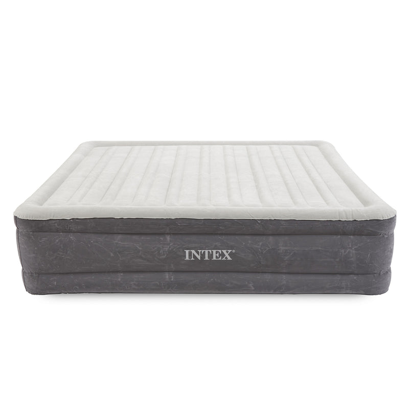 Intex 18" Inflatable Elevated Air Mattress Bed w/Built In Pump, King (2 Pack)
