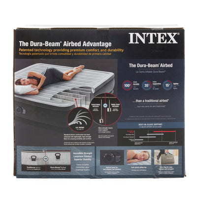 Intex 18" Inflatable Elevated Air Mattress Bed w/Built In Pump, King (2 Pack) - VMInnovations