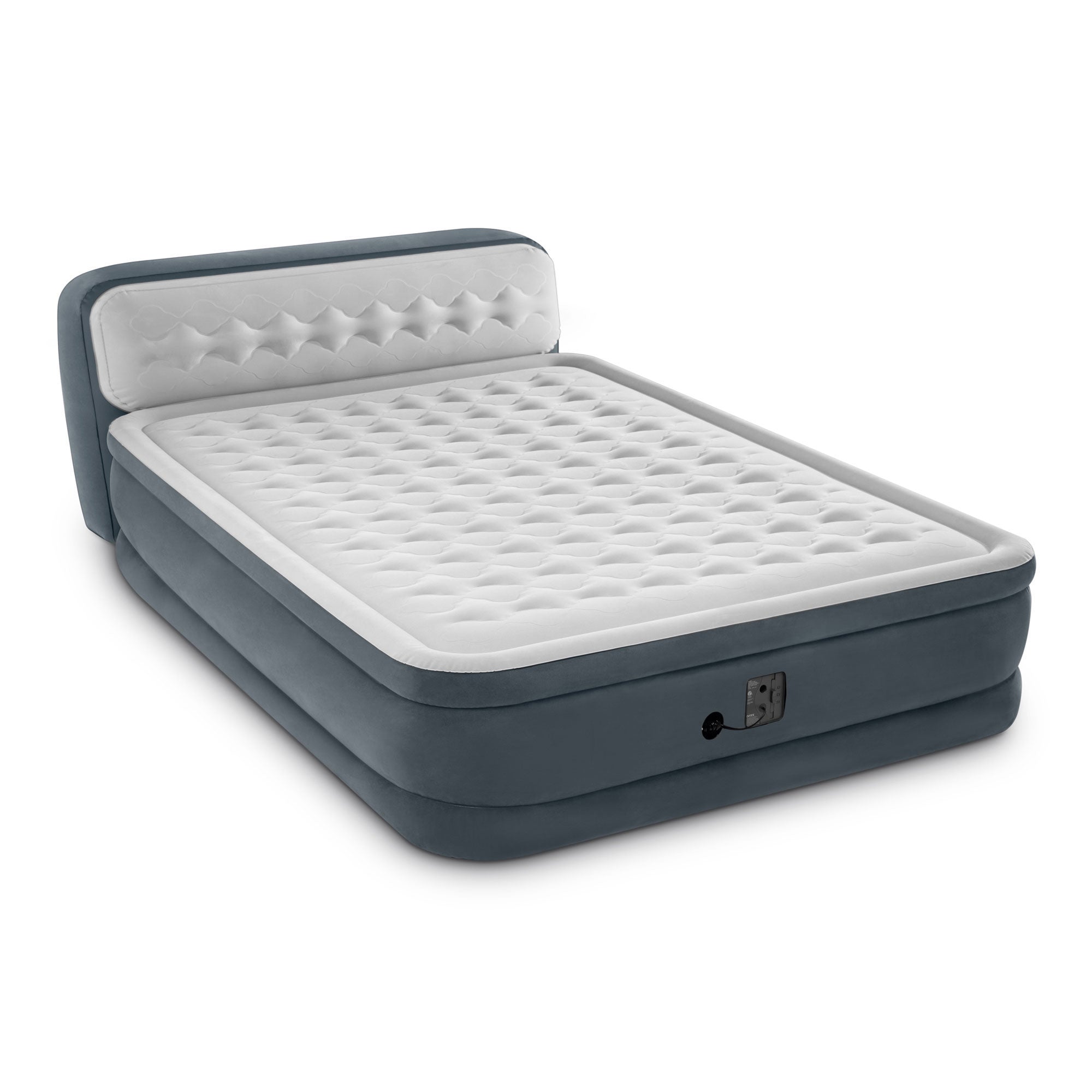Intex Dura Beam Ultra Plush Headboard Airbed w/Built In Pump, Queen (2 Pack) - VMInnovations