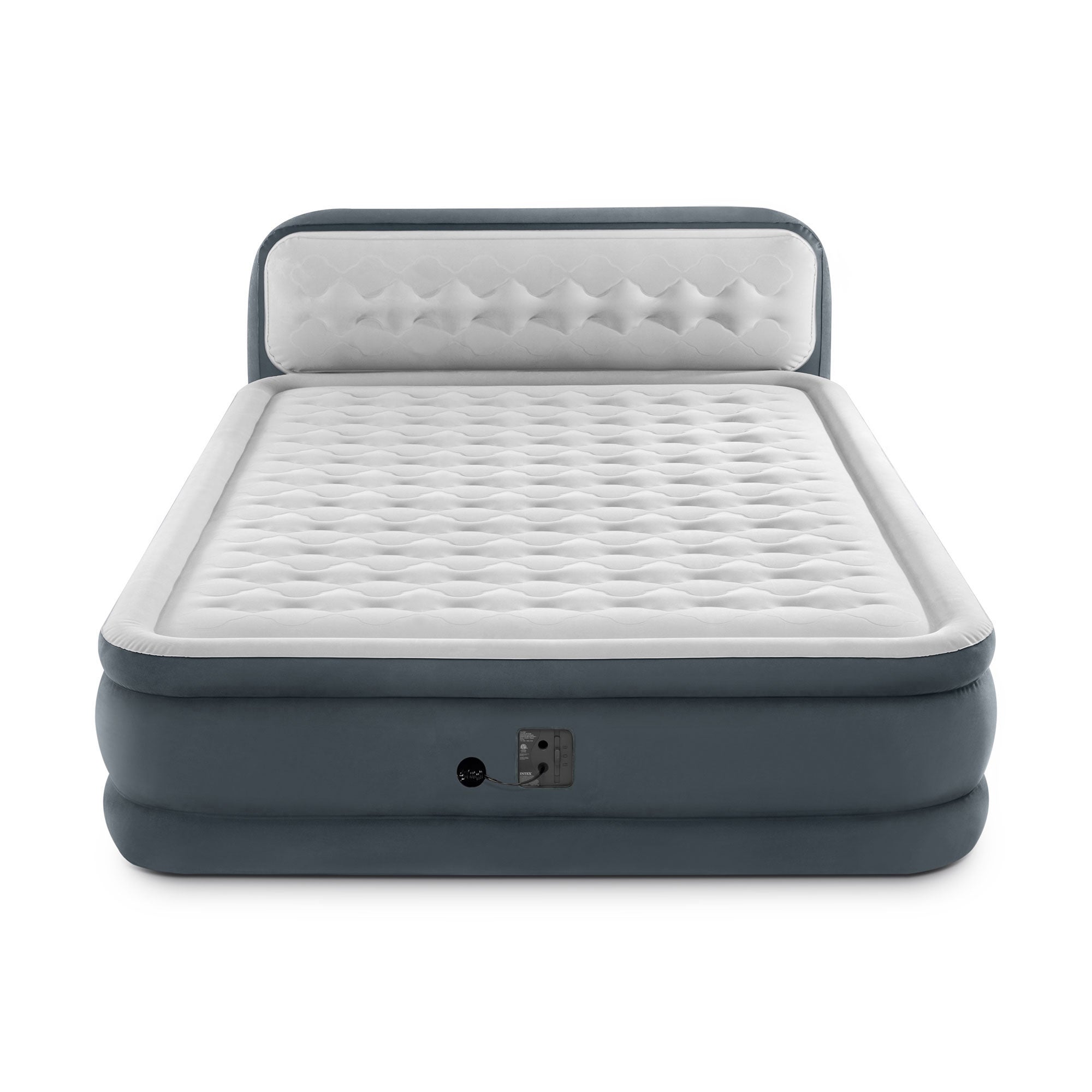 Intex Dura Beam Ultra Plush Headboard Airbed w/Built In Pump, Queen (2 Pack) - VMInnovations