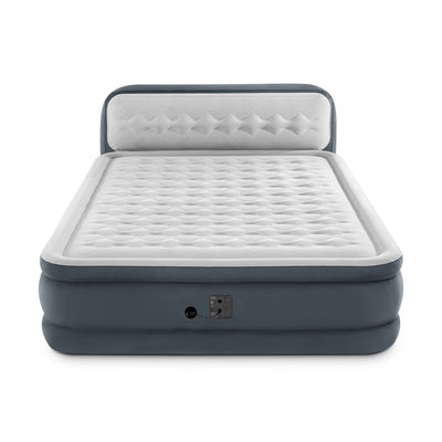 Intex Dura Beam Ultra Plush Headboard Airbed w/Built In Pump, Queen (2 Pack) - VMInnovations