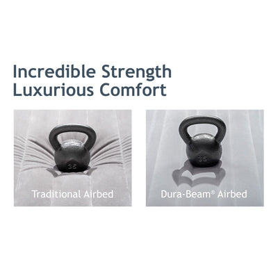 Intex Dura Beam Ultra Plush Headboard Airbed w/Built In Pump, Queen (2 Pack) - VMInnovations