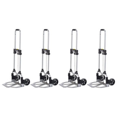 Magna Cart Personal 160lb Capacity MCI Folding Alloy Steel Hand Truck (4 Pack)