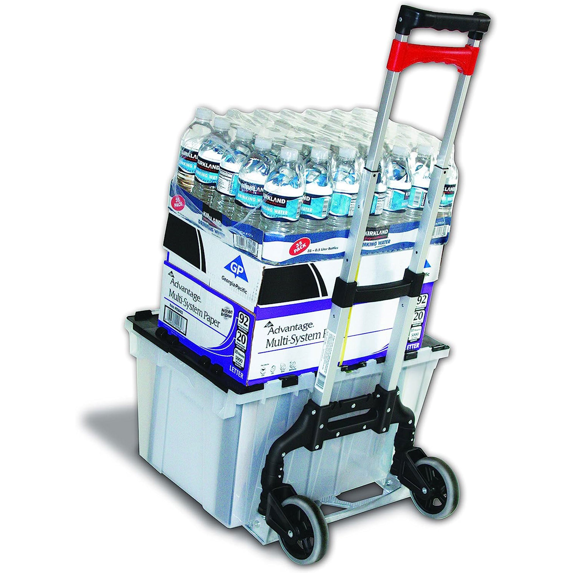 Magna Cart Personal MCI Folding Hand Truck with Rubber Wheels, Black (2 Pack) - VMInnovations