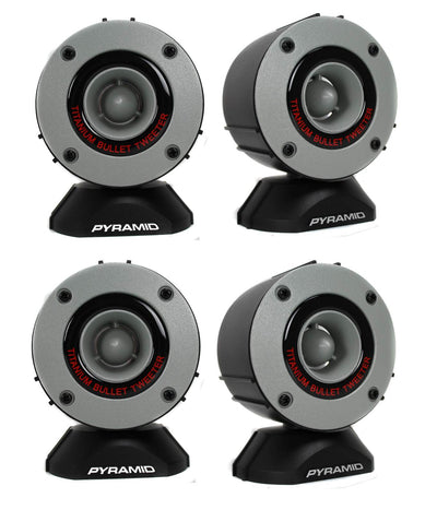 Pyramid TW28 3.75" 600W Super Car Audio Horn Bullet Aluminum Tweeters - VMInnovations