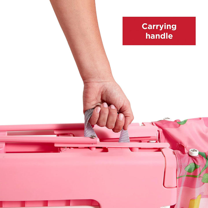 Radio Flyer Play & Fold Away Princess Castle Toy Slide Playhouse, Pink(Open Box)