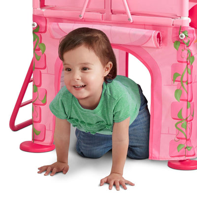 Radio Flyer Play & Fold Away Princess Castle Toy Slide Toddler Playhouse, Pink - VMInnovations