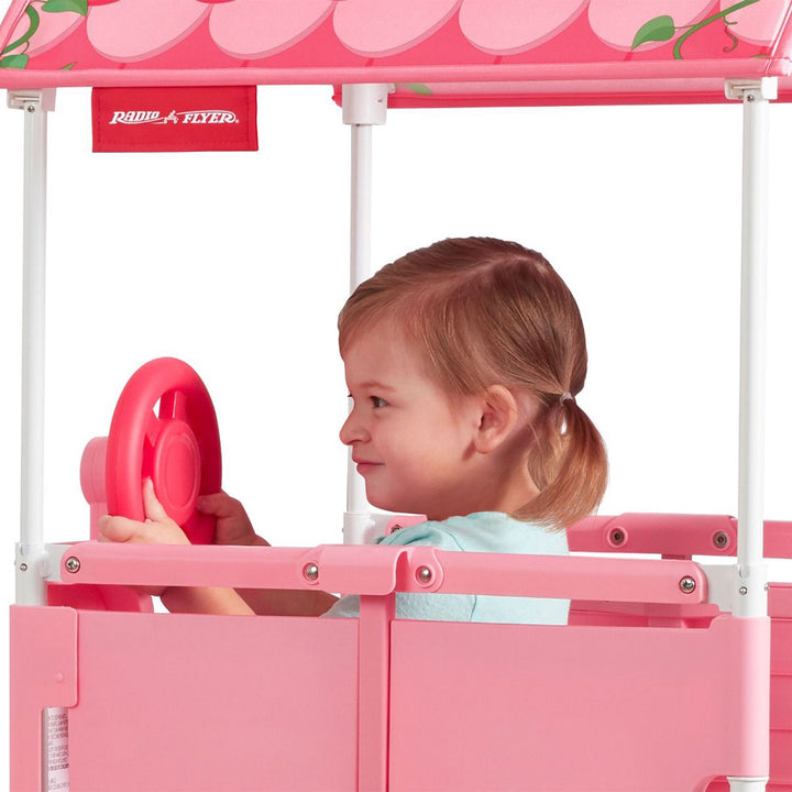 Radio Flyer Play & Fold Away Princess Castle Toy Slide Playhouse, Pink(Open Box)