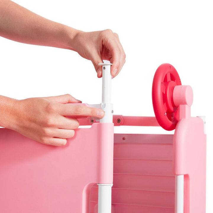 Radio Flyer Play & Fold Away Princess Castle Toy Slide Playhouse, Pink(Open Box)