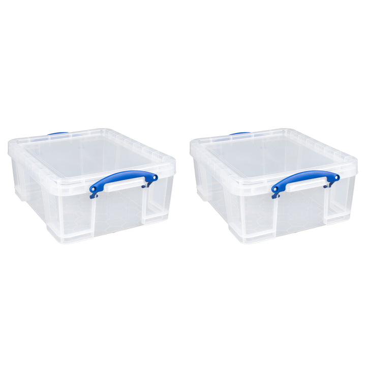 Really Useful Box 17L Container w/Lid and Clip Lock Handles, (2pk) (Open Box) - VMInnovations