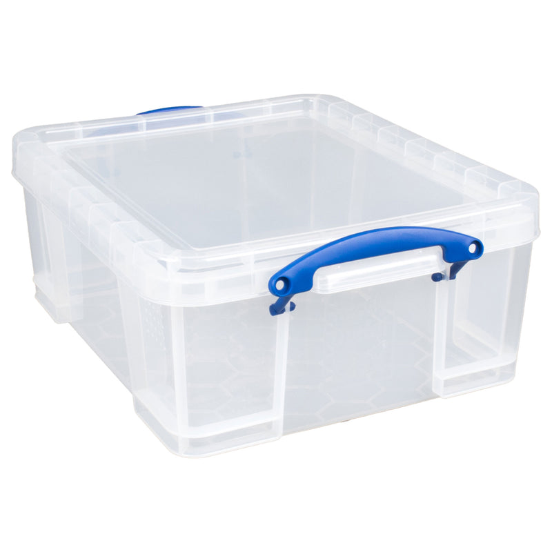 Really Useful Box 17L Storage Container with Lid and Clip Lock Handles, (2 Pack)