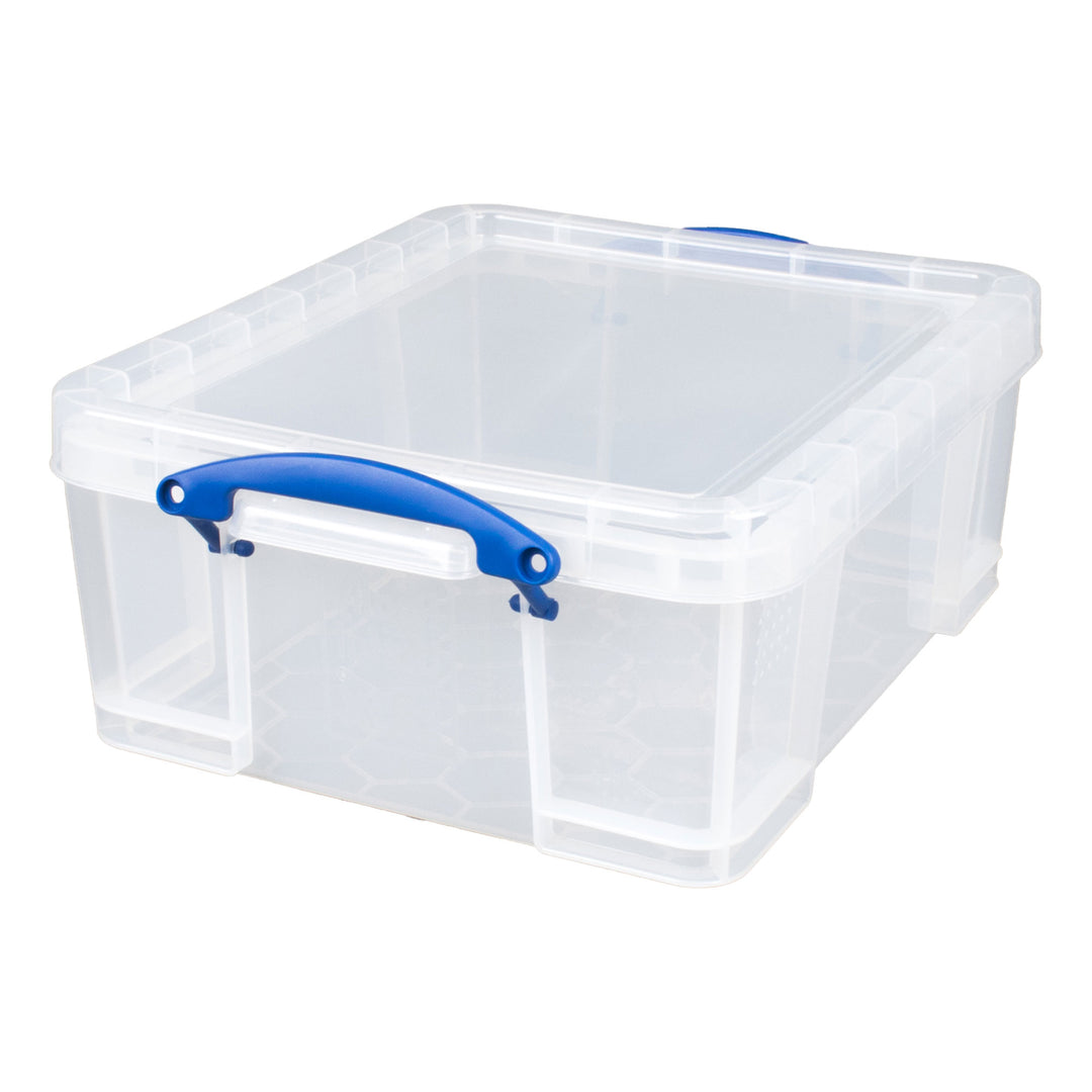 Really Useful Box 17L Storage Container with Lid and Clip Lock Handles, (2 Pack)