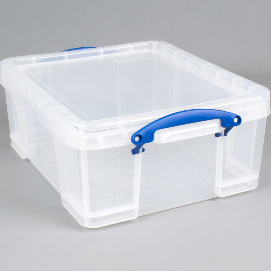 Really Useful Box 17L Storage Container with Lid and Clip Lock Handles, (2 Pack)