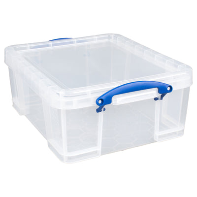 Really Useful Box 17L Storage Container with Lid and Clip Lock Handles, (4 Pack) - VMInnovations