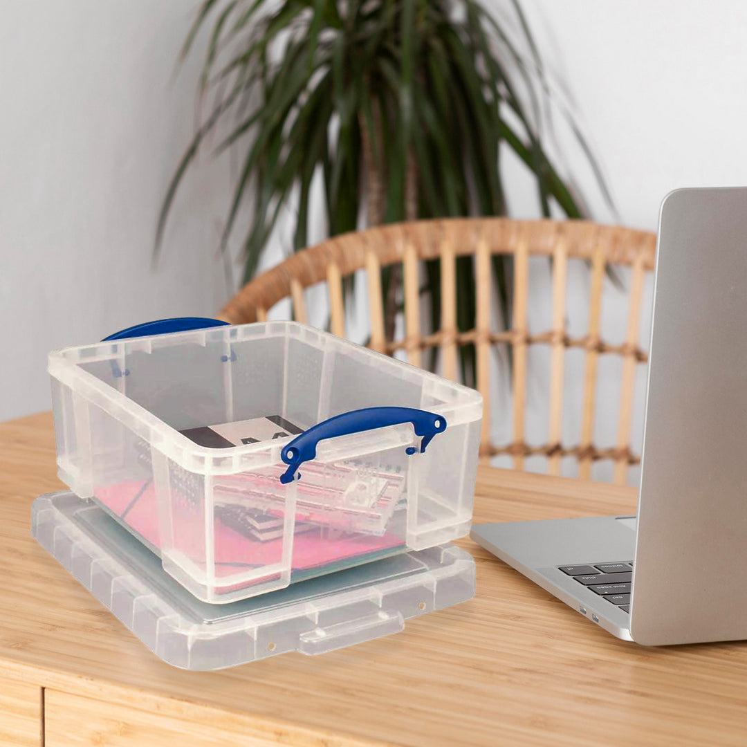 Really Useful Box 17L Storage Container with Lid and Clip Lock Handles (10 Pack) - VMInnovations