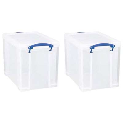 Really Useful Box 19L Storage Container with Lid and Clip Lock Handles, (2 Pack) - VMInnovations