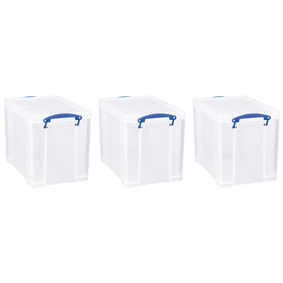 Really Useful Box 19L Storage Container with Lid and Clip Lock Handles, (3 Pack) - VMInnovations