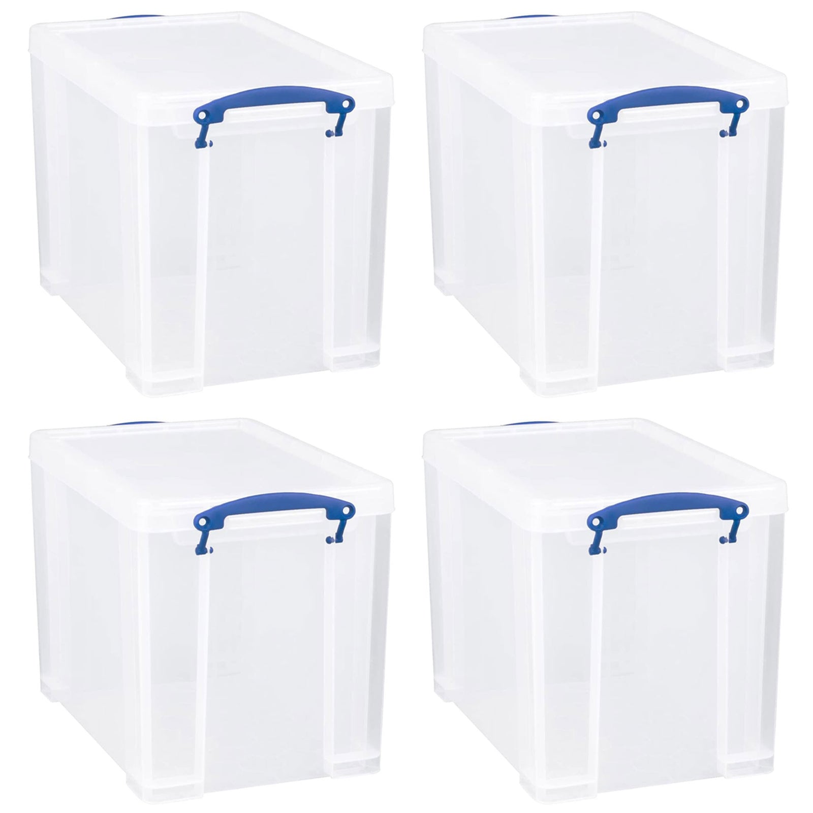 Really Useful Box 19L Storage Container with Lid and Clip Lock Handles, (4 Pack) - VMInnovations