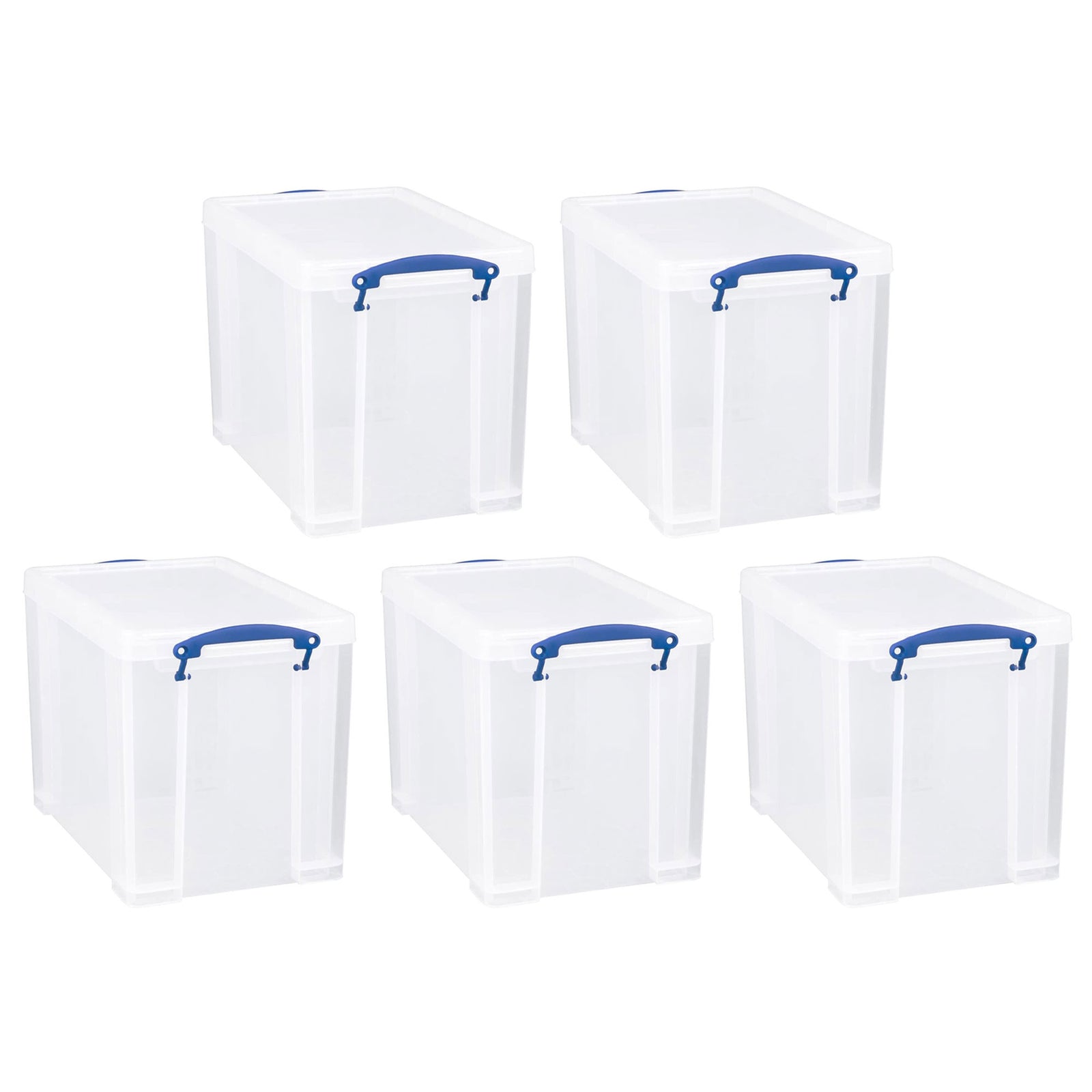 Really Useful Box 19L Storage Container with Lid and Clip Lock Handles, (5 Pack) - VMInnovations