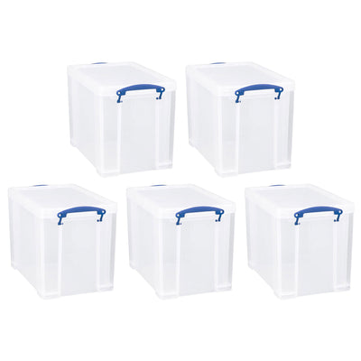 Really Useful Box 19L Storage Container with Lid and Clip Lock Handles, (5 Pack) - VMInnovations