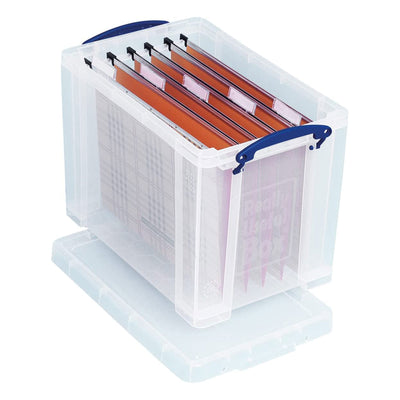 Really Useful Box 19L Storage Container with Lid and Clip Lock Handles, (5 Pack)