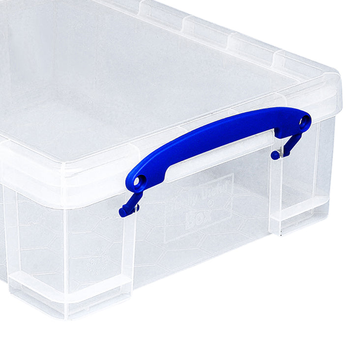 Really Useful Box 8.1L Plastic Storage Container with Clip Lock Handle (4 Pack)