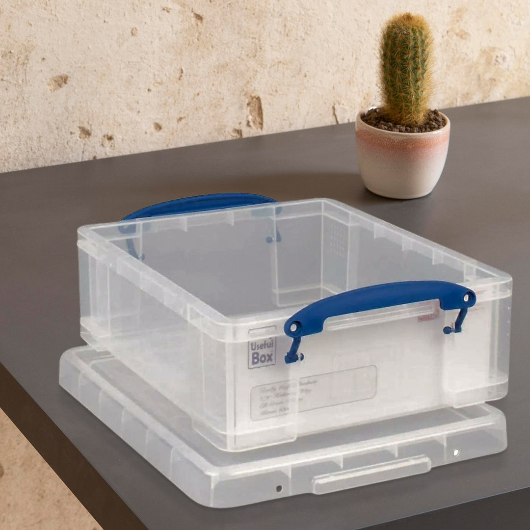 Really Useful Box Plastic Storage Container w/ Clip Lock Handle 4 pk (Open Box)