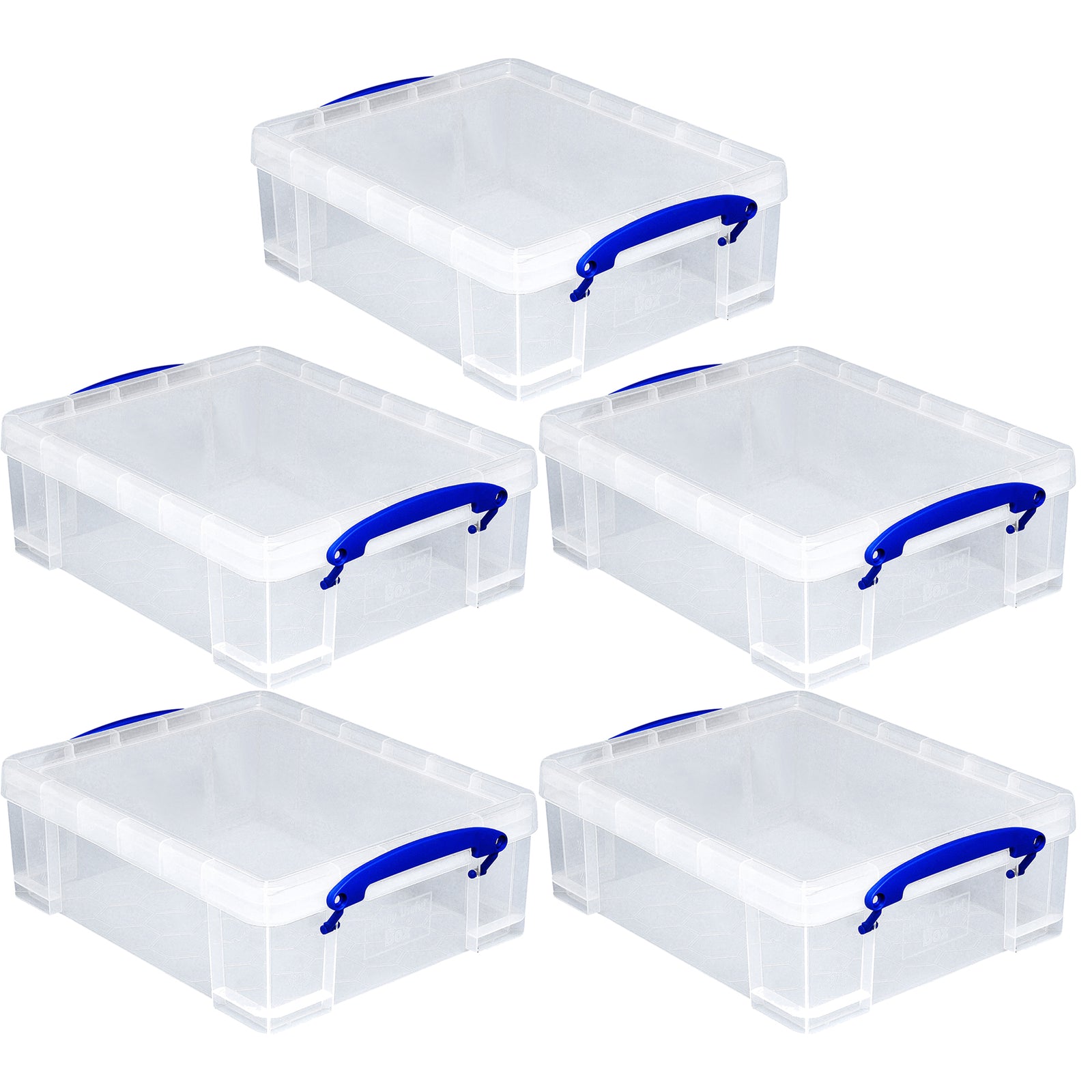 Really Useful Box 8.1L Plastic Storage Container with Clip Lock Handle (5 Pack) - VMInnovations